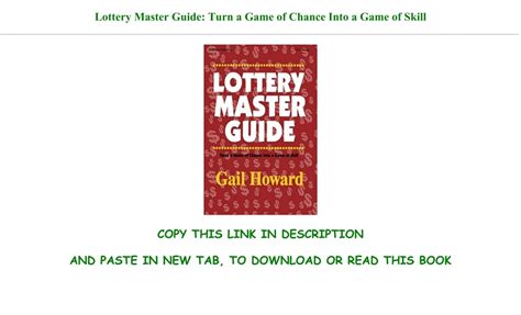 Lottery Master Guide: Turn a Game of Chance Into a Game.